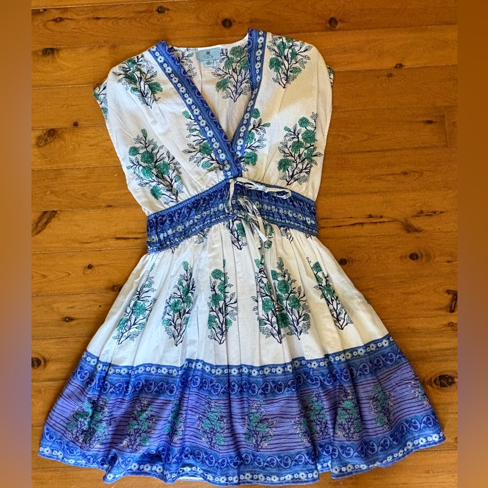CeCe Blue and White floral dress